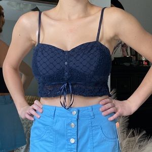 American Eagle Eyelet and Crochet Bralette or Crop Top